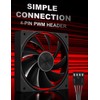 upHere 120mm Computer Case Fan with PWM 4-Pin Interface High