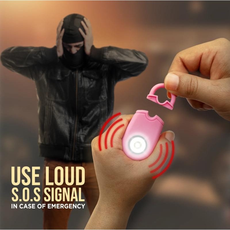 Guard Dog Security Personal Alarm Siren Keychain With Flashlight -
