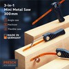 Presch Junior Hacksaw Flexible 300mm - 3in1 Hacksaw for Metal