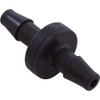 Check Valve, Ozone, AquaSunOzone, 1/4" Barb Kynar, Black