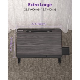 NEARPOW Laptop Desk for Bed, Adjustable Foldable Bed Table Lap Desk, Computer Tray Laptop Stand with Book Stand,Wrist Rest, Storage Drawer Foldable Lap Desk for Adults Kids Writing Work Study Couch