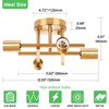 SunRider Industrial 4-Light Semi Flush Mount Ceiling Light Fixture, Modern