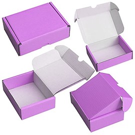 10 x F4 7x5.5x2" Postal Pip Box Die Cut Purple Cardboard Mailing Shipping