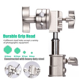 BOLLUMA Swivel Grip Head Clamp Mounting Adapter for Light Stand, C Stand, Boom Arm, Reflector and other Photography Equipment
