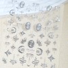 1 Sheets Silver Star Nail Decals for Nail Art 5D