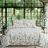 3-Piece Quilt Set Queen Size Floral Quilt Bedding Reversible Bedspread