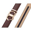 Tonywell Men's Leather Designer Belt with Fashion Comfort Click Buckle