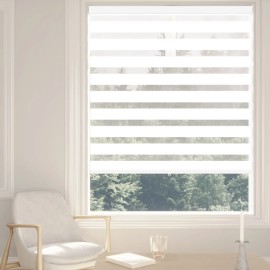 100%Blackout Zebra Blinds Smart Motorized Remote Control Blinds High Quality Fabric Book for Home and Officecolor: White, size: All sizes