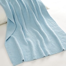 EVERGRACE Soft Plush Baby Blanket for Boys Girls, Double-Sided Fleece Fuzzy Toddler Nursery Blanket Lightweight Warm Cozy Throw Blanket for Baby Crib, Couch, Bed, Pearl Blue, 30"x40"