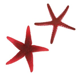 Gonetre Sea Star Silicone Ornaments Fish Decoration Aquarium Simulation Luminous Starfish Heat Nontoxic Artificial Starfish for Fish