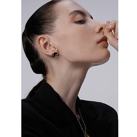 Minimalist Western Cowgirl Boots Stud Earrings for Women Hypoallergenic Hat Earrings Cool Polished Stainless Steel Cowboy Fancy Dress Costume Party Jewelry (Black Boot Hat)