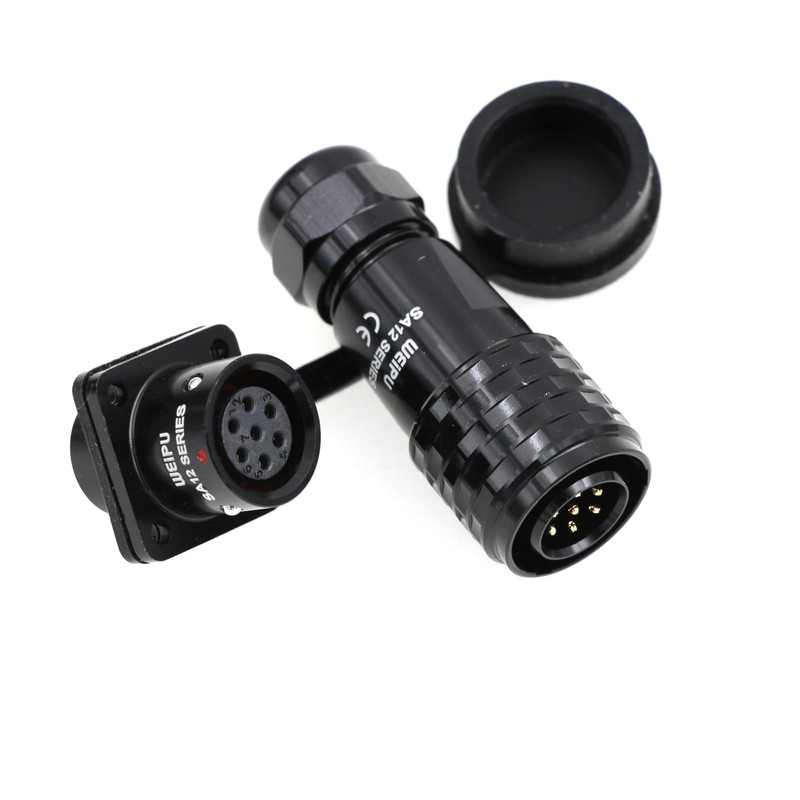 ZBLZGP Waterproof M12 Connector IP67 Push Pull Connector Weipu Panel