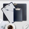 Leliafleury A4 Plastic Clipboards 2PCS Black Clip Board with Metal