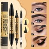 TOEECY Eyebrow Pencil, 2-in-1 Liquid Eyebrow Pencil, Eyeliner with Double