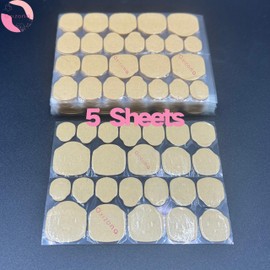 OXIZONA Nail Adhesive Tabs Strong Nail Glue Stickers for Press Ons Nails Waterproof Breathable Jelly Double Sided Adhesive Nail Tabs 5 Sheets（120pcs）