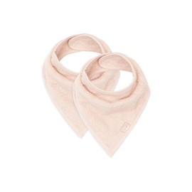 Jollein Bib Bandana Approx. 37 x 24.5 cm Pale Pink Pack of 2 | 029-867-00090