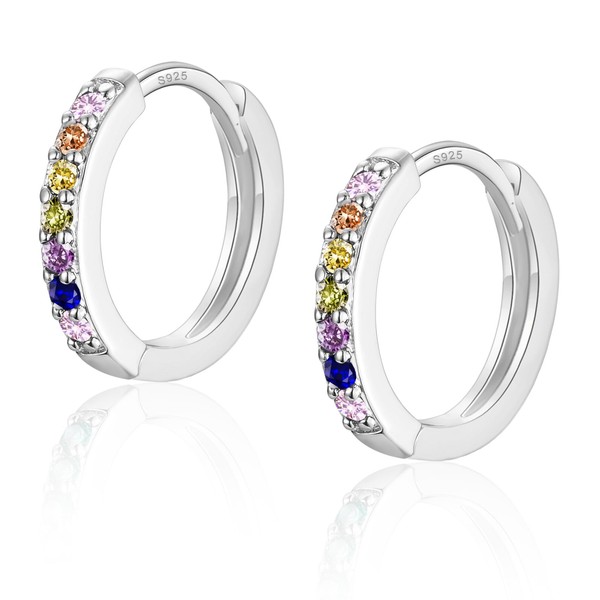 USEEDOVIA Silver Hoop Earrings for Women,Small Huggie Hoops Earrings 10.5mm,Hypoallergenic