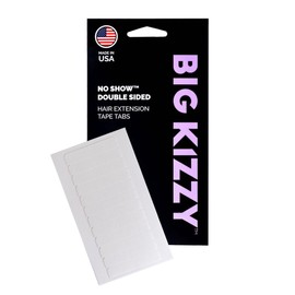 Big Kizzy No Show Double Sided Replacement Tape Tabs for Hair Extensions - 6-8+ weeks of wear - Strong Hold and Residue Free Tape for Tape In Hair Extensions - 240 Tabs
