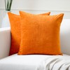 Encasa XO Chenille Cushion Covers Set of 2 | Orange