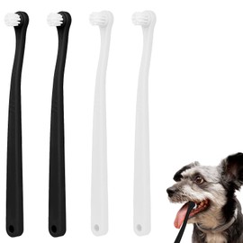 4Pcs Small Dog Toothbrush Pet Toothbrush Soft Mini Cat Tooth Brush Puppy Toothbrush, Travel Portable Dog Toothbrush Kitten Toothbrush Mini Head Deep Clean Kit for Small Dog & Cat, Puppy, Kitten