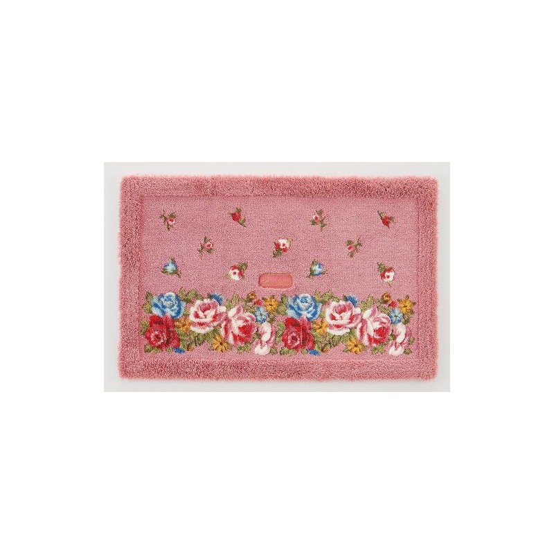 Kawasaki Bathroom Foot Towel Mat, Rose Pink, 19.7 x 31.5