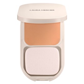 Laura Mercier Real Flawless Feather Matte Powder Foundation, 16 HR Fade-Proof Wear, Hydration & Shine Control, Weightless Face Powder Compact, Hyaluronic Acid Infused, 3N Latte​