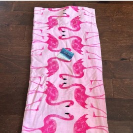 CYNTHIA ROWLEY Pink Flamingo COTTON BEACH TOWEL 36"x70"