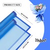 Gloreyan 20 Sheets Blue Flower Wrapping Paper, Florist Bouquet DIY