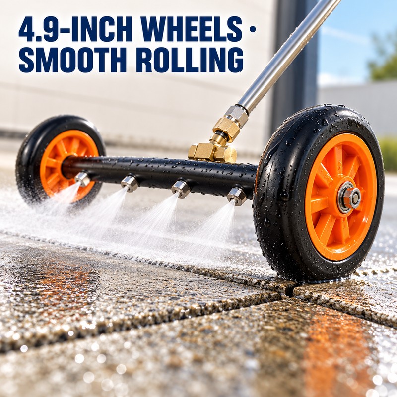 SucceBuy 16-Inch Pressure Washer Undercarriage Cleaner with 4 Nozzles, 4000