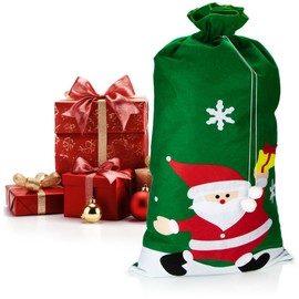 com-four® Christmas Gift Bag with Christmas Motifs, Santa Bag for Filling, Christmas Sack for Santa Costume