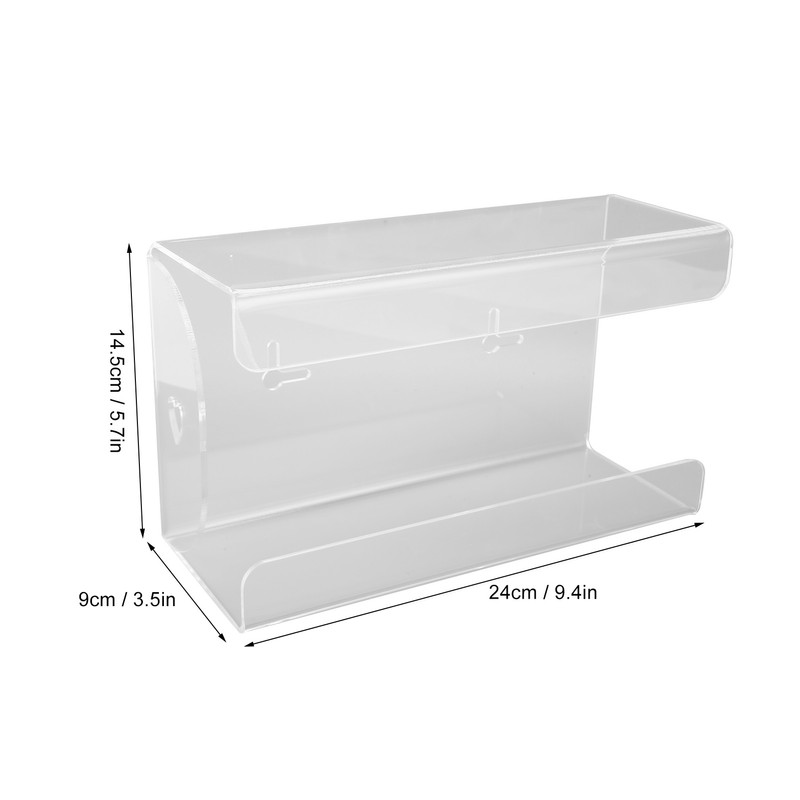 Glove Box Holder Dispenser Wall Mounted Tissue Holder Clear with