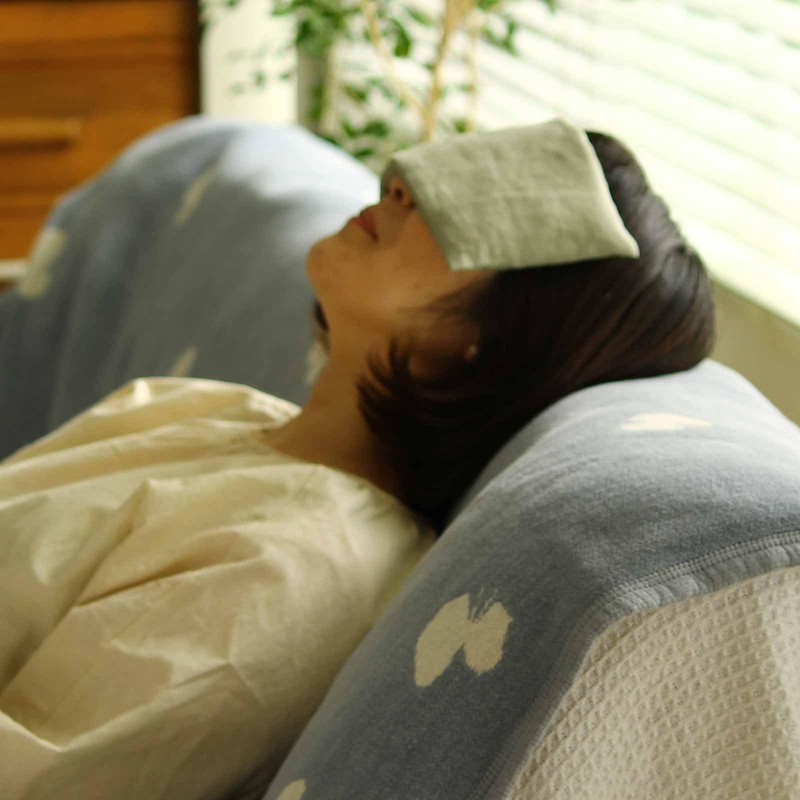 KLIPPAN Wheat and Cold Wheat Eye Pillow, Lavender, Washed Linen,