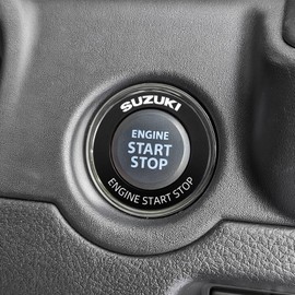 Suzuki Engine Start Button Ring Aluminum Alloy Cover Universal Jimny Every Swift Sport Spacia Hustler Wagon R Easy Installation Interior Accessory (Black, Suzuki)
