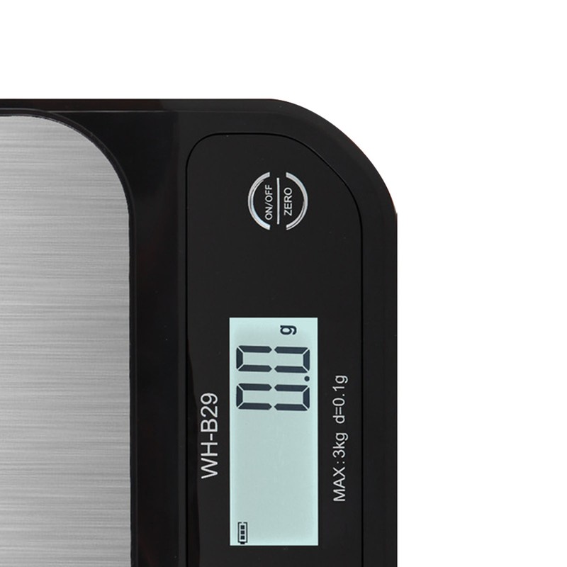 Electric Kitchen Food Scale Stainless Steel ABS Waterproof Clear Display