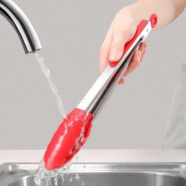 Premium Stainless Steel Kitchen Tongs Pack of 3 for Cooking Grilling, Stainless Steel Tongs for Cooking and Serving- Set of 3 (7", 9" & 12") Grill Tongs, Non-Stick and Dishwasher Safe Grip