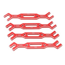 CHEOTIME 4pcs Ball Joint Remover RC Repair Tool Tie Rod Adjustment Wrench 1/10 1/16 3.0 mm - 6.0 mm Model RC Car Repair Tool (Red)