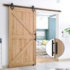 Orgerphy Black 12 Inch Barn Door Handle with Latch and