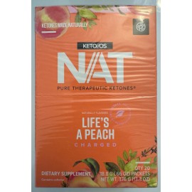 Pruvit Ketones Keto OS Nat Peach Charged 20 Packs Free Shipping 08/2025