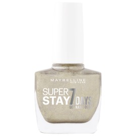 Maybelline New York Make-Up Superstay Nail Polish Forever Strong 7 Days Finish Gel Nail Polish Gold All Night / Colour Polish with Ultra Strong Hold without UV Lamp in Glitter Gold, 1 x 10 ml