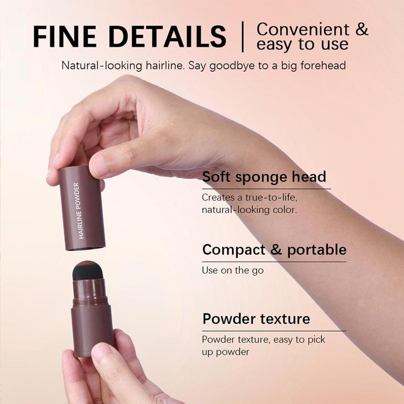 Natural Brown Eyebrow Stamp & Root Touch-Up Powder - Waterproof