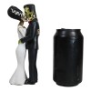 Ebros DOD True Love Kiss Skeleton Frankenstein Bride and Groom