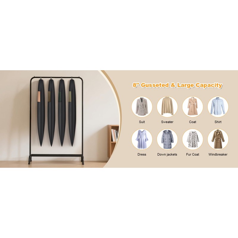 Syeeiex 54'' Space Saving Hanging Garment Bag with Self Compression
