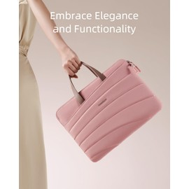 INNOSTYLE Carrylite Slim Women's Laptop Bag 14 Inch Waterproof Pink, Elegant and Lightweight, Ideal for Work and Travel, Multifunctional Bag with Multi Pockets and Ergonomic Handle, pink