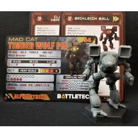Catalyst Game Labs Battletech Timber Wolf Mech Wolf's Dragoons + Cards Assault Star Catalyst Barnes
