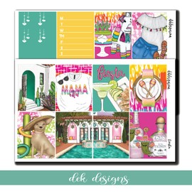 Life Planner Sticker Kit, Fiesta, over 150 stickers on premium matte