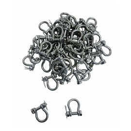 50 Pcs 316 Stainless Steel Bolt Pin Bow Anchor Shackle 600 LB 3/16"