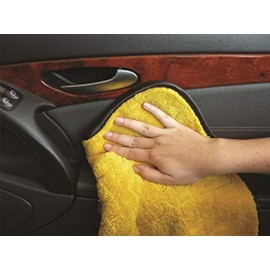 MP Essential Large Washing Interior & Exterior 2 in 1 Premium Luxury Plush Microfiber Car Drying Towel Cloth - YELLOW