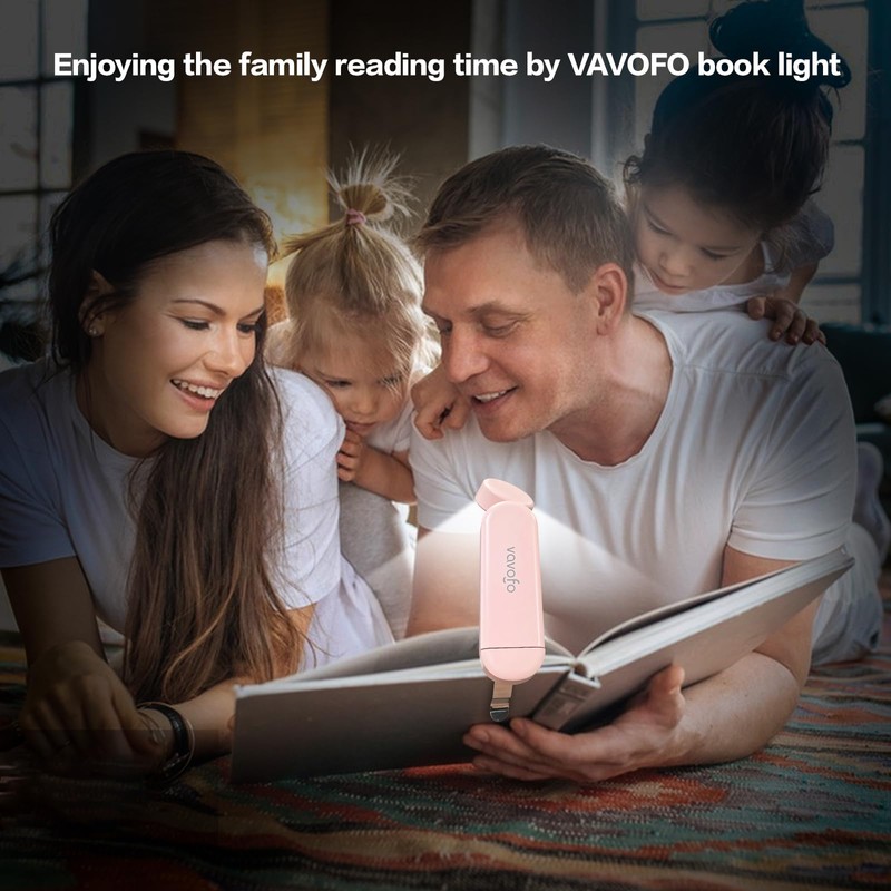 VAVOFO USB Rechargeable Book Light, Blue Lighting Blocking, Amber Light