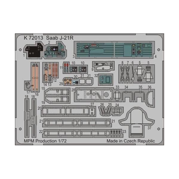 Special Hobby MPM Detail Set - 1:72 - SAAB J/A-21R