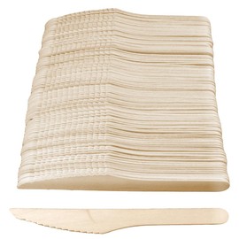 Clarina Disposable Cutlery Wooden Forks - Pack of 100 - Wooden Cutlery Disposable - Disposable Forks - Environmentally Friendly Wooden